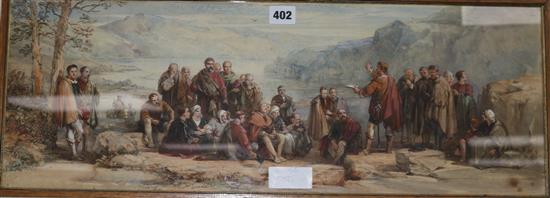 Charles Cattermole (1854-1944) The Covenanters 23 x 64cm